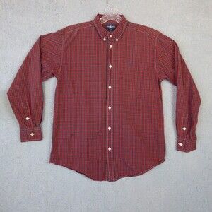 Ralph Lauren Shirt Boys XL Red Plaid Long Sleeve Button Down Pony Collared